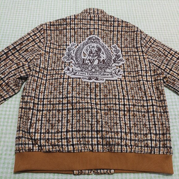 Louis Vuitton Embroidered Check Brown Jacket - Picture 10 of 12